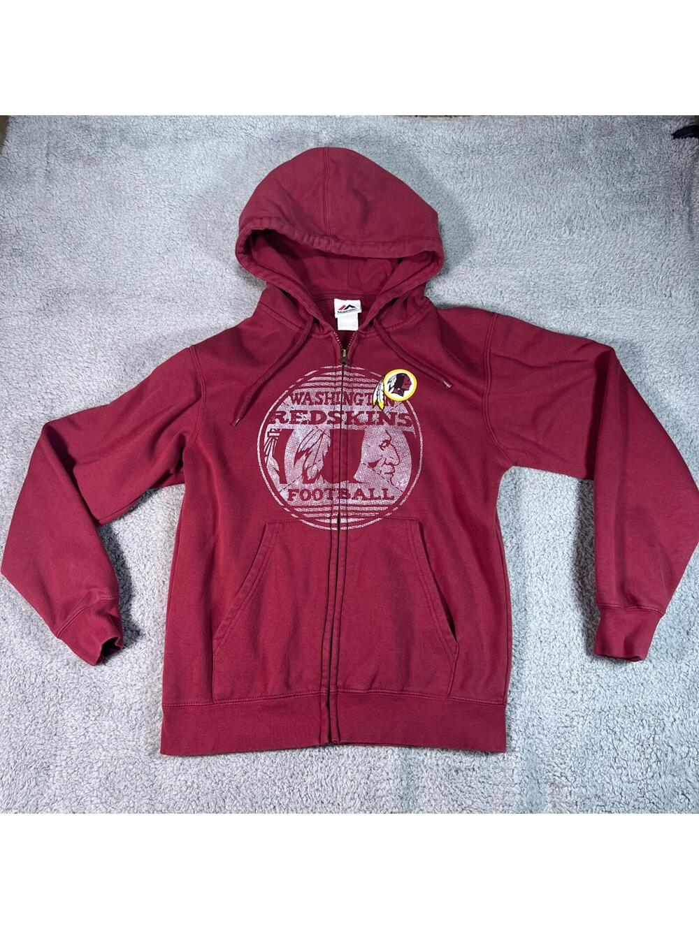Washington Redskins Majestic Pullover Hoodie Men Small